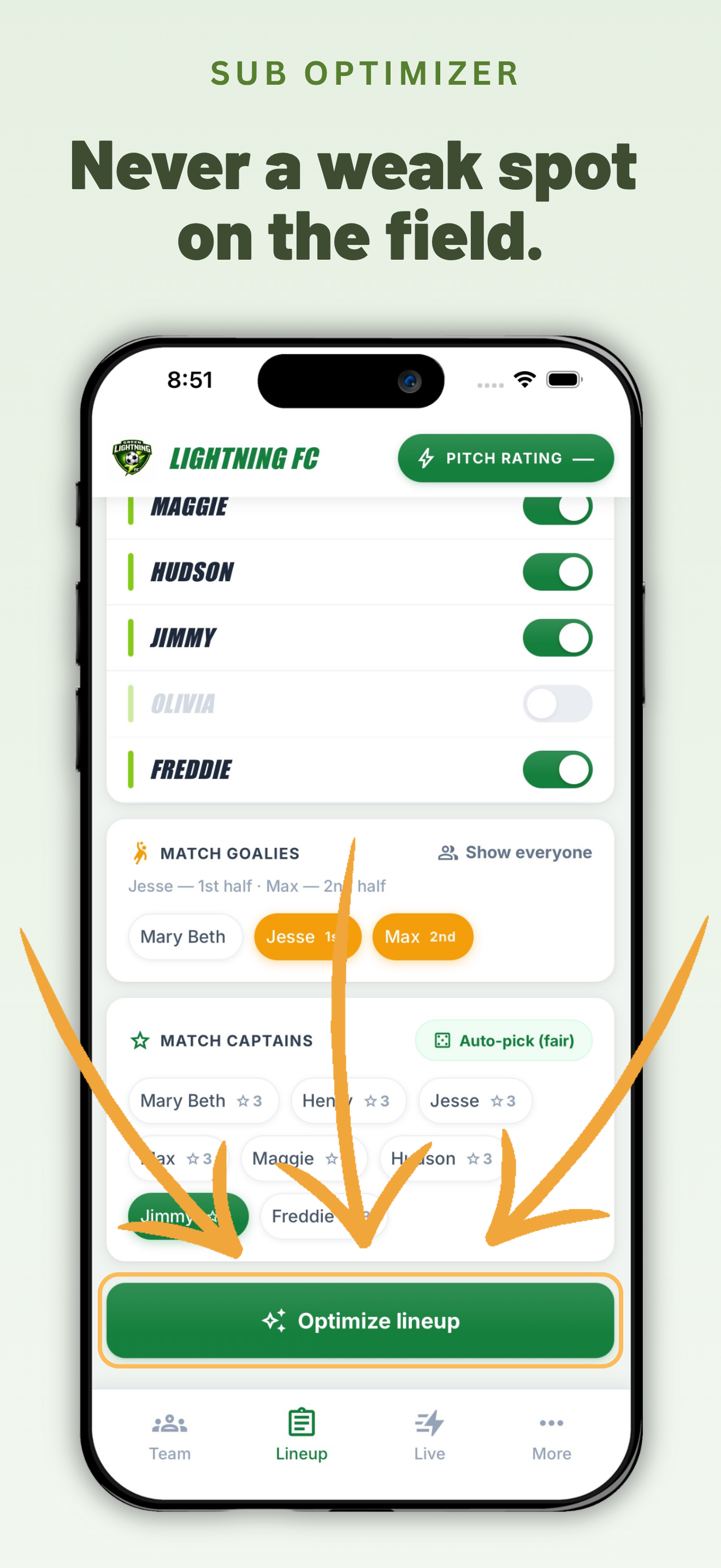 PitchAssist - Game Day Manager screenshot 5