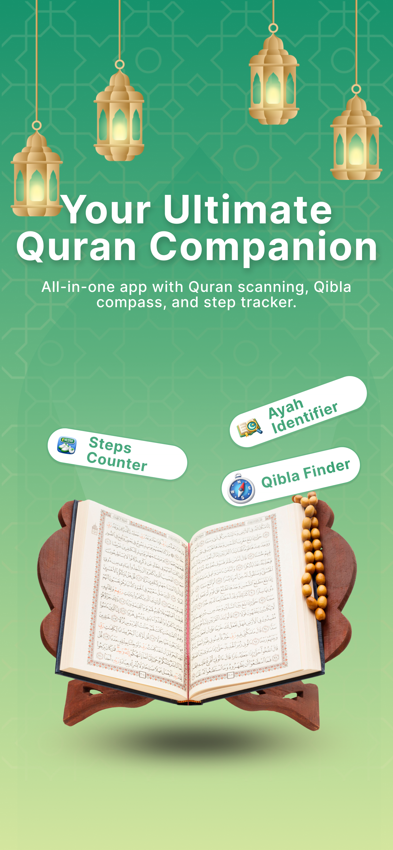 Quran identifier azkar, qibla