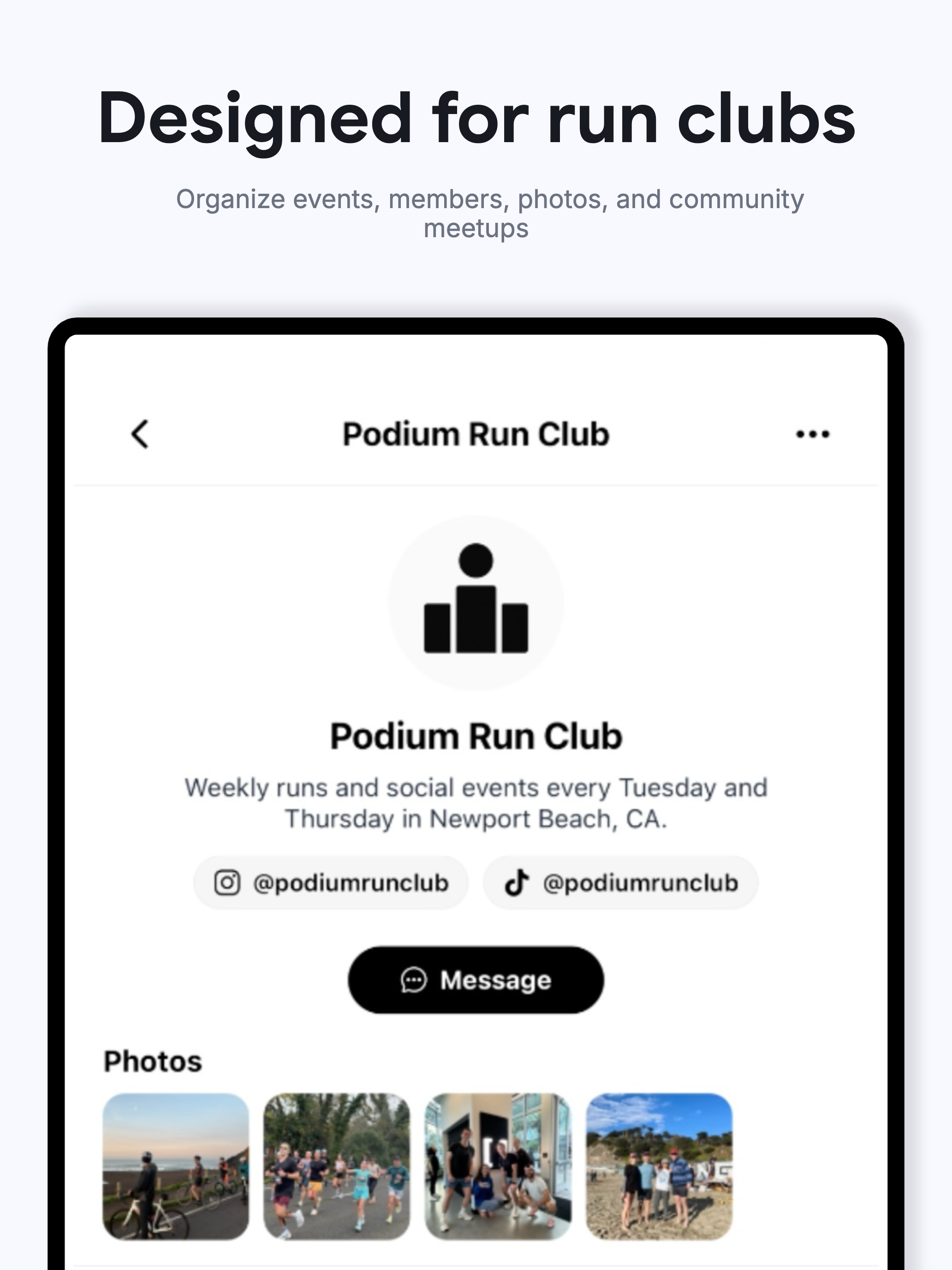 Podium - Run Clubs & Events