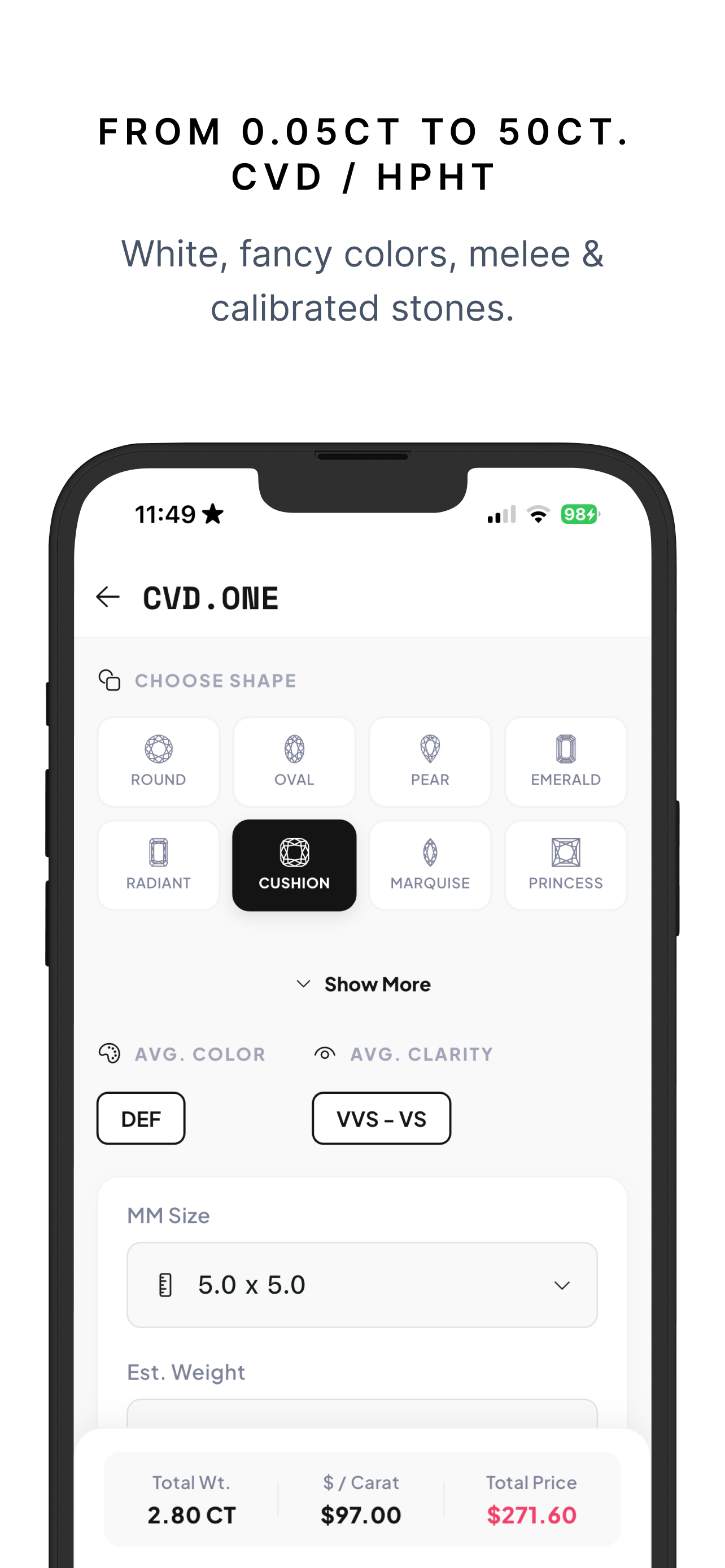 CVD.ONE - Lab Grown Diamonds screenshot 4