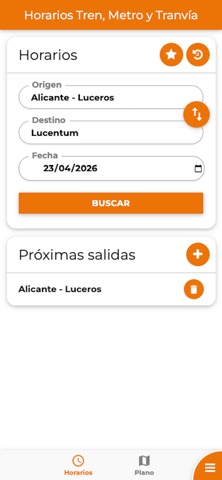 Horarios Tren, Metro y Tranvía iPhone screenshot
