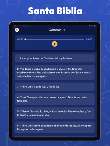 Spanish Audio Bible iPad screenshot
