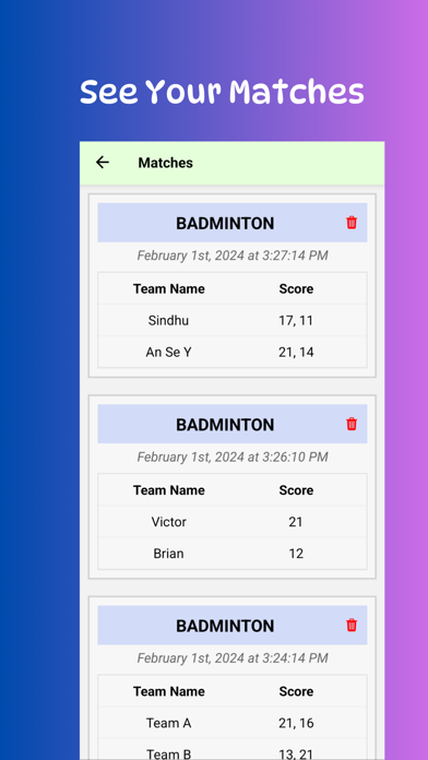 Scorer Screenshot