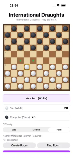 国际跳棋10x10 AI附近对战 screenshot 4
