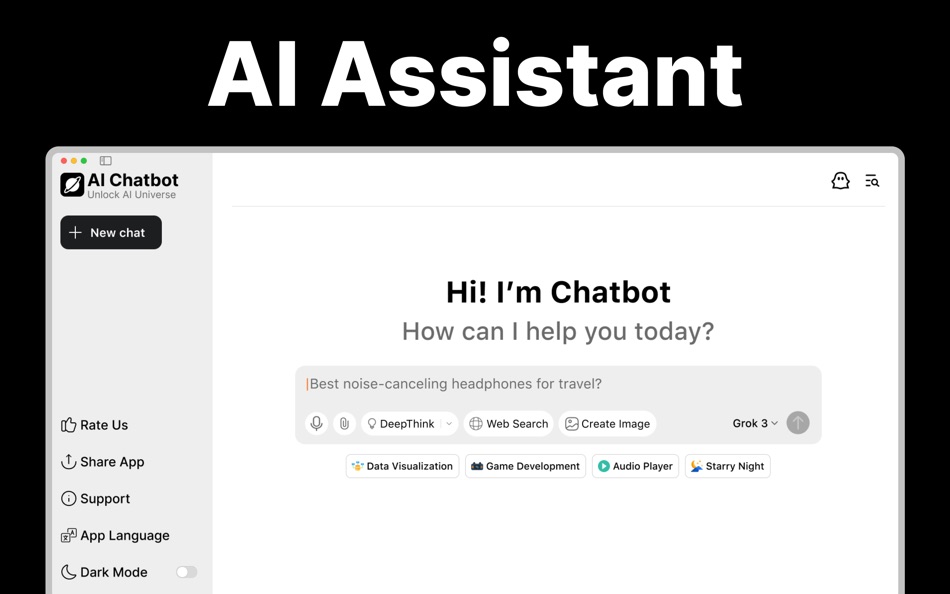 #3. G.AI: Ask AI Chatbot Assistant (macOS) 게시자: Muhammad Usama Amin
