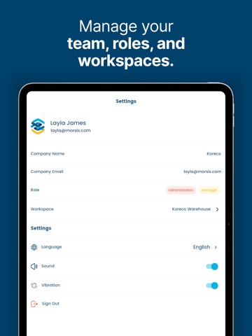 Morsix Warehouse iPad screenshot