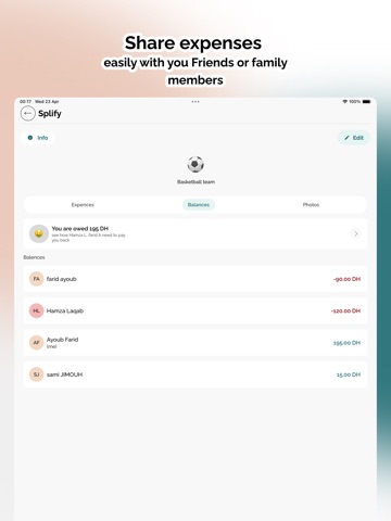 Splify - Track Group Expenses iPad screenshot