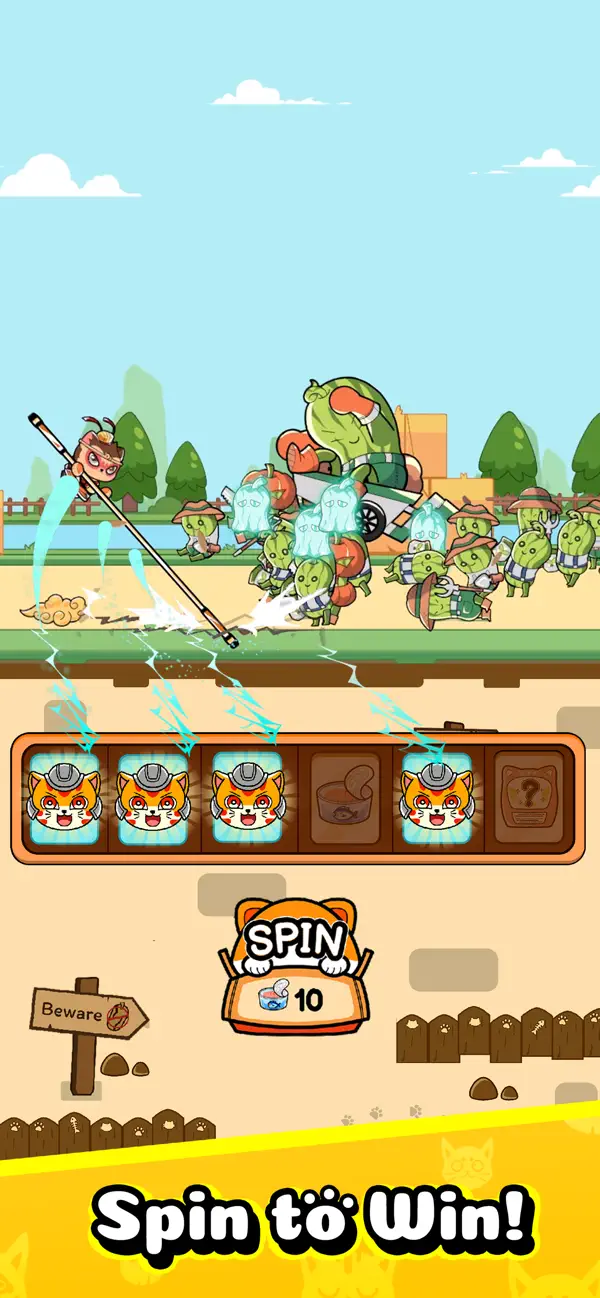 Cat vs Cucumber iOS Mod IPA screenshot 1 - iOS game interface