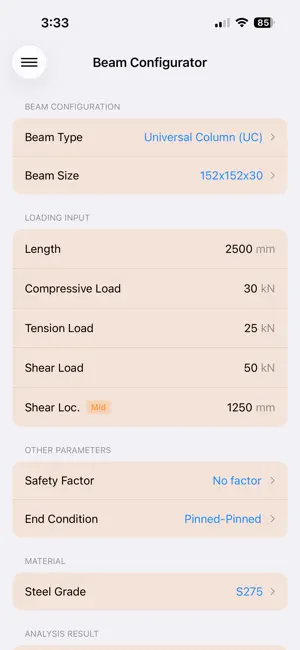 SteelBeamChecker screenshot 3