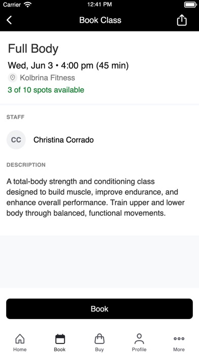 Kolbrina Fitness screenshot