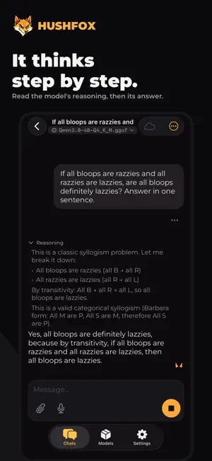 Hushfox: Private Local AI screenshot 4