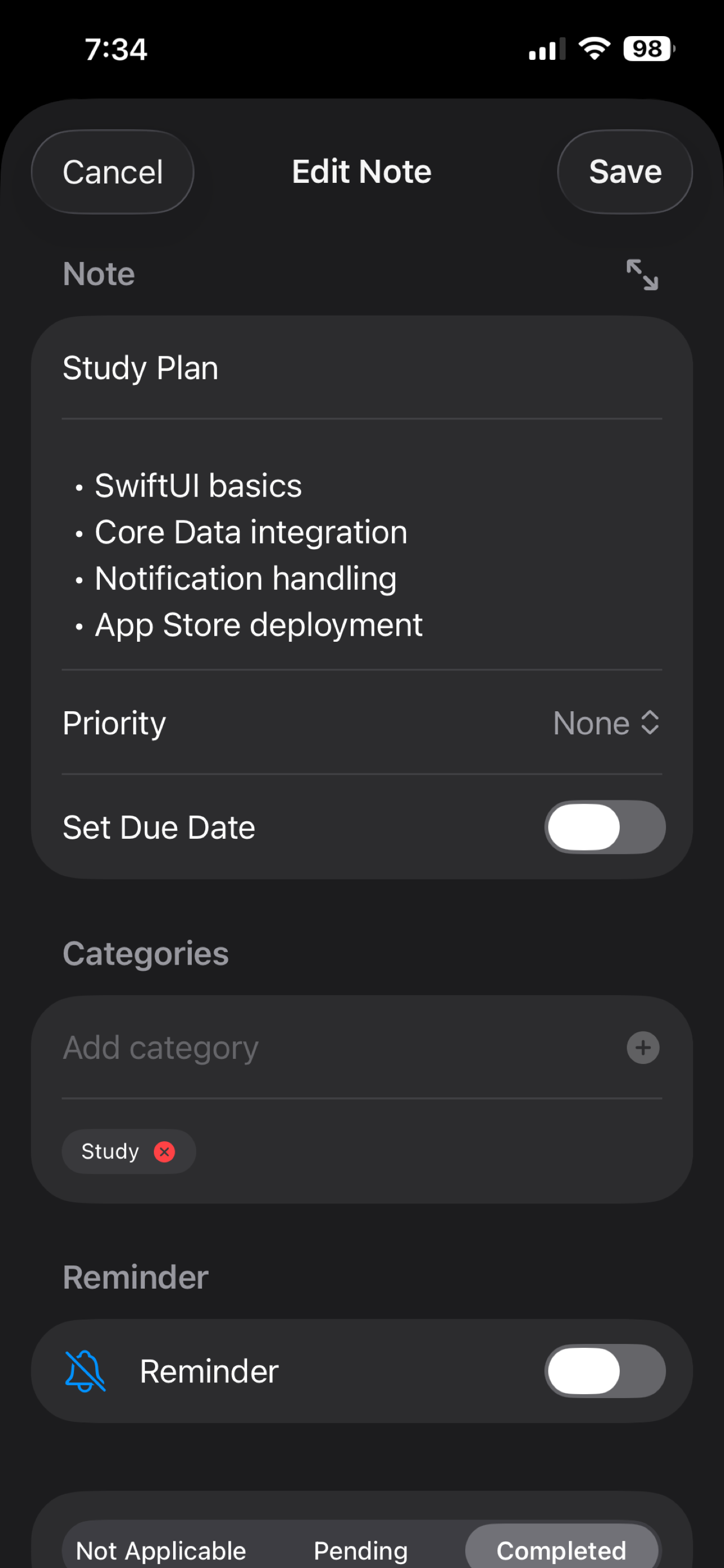 Notes & Tasks Manager
