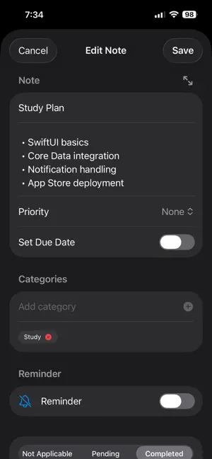 Notes & Tasks Manager screenshot 3