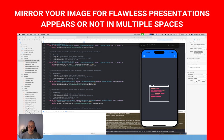 #5. CamFrame Stream Your Face (macOS) 来自: Ottorino Bruni