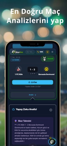 Skorino: Yapay Zeka Analizi screenshot