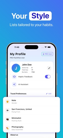 AI Packing List - Packwise Screenshot 3 of 5