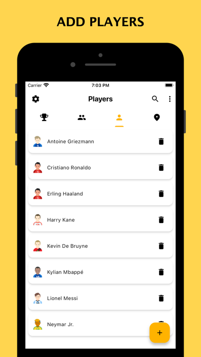 Winner - Tournament Maker App Screenshot