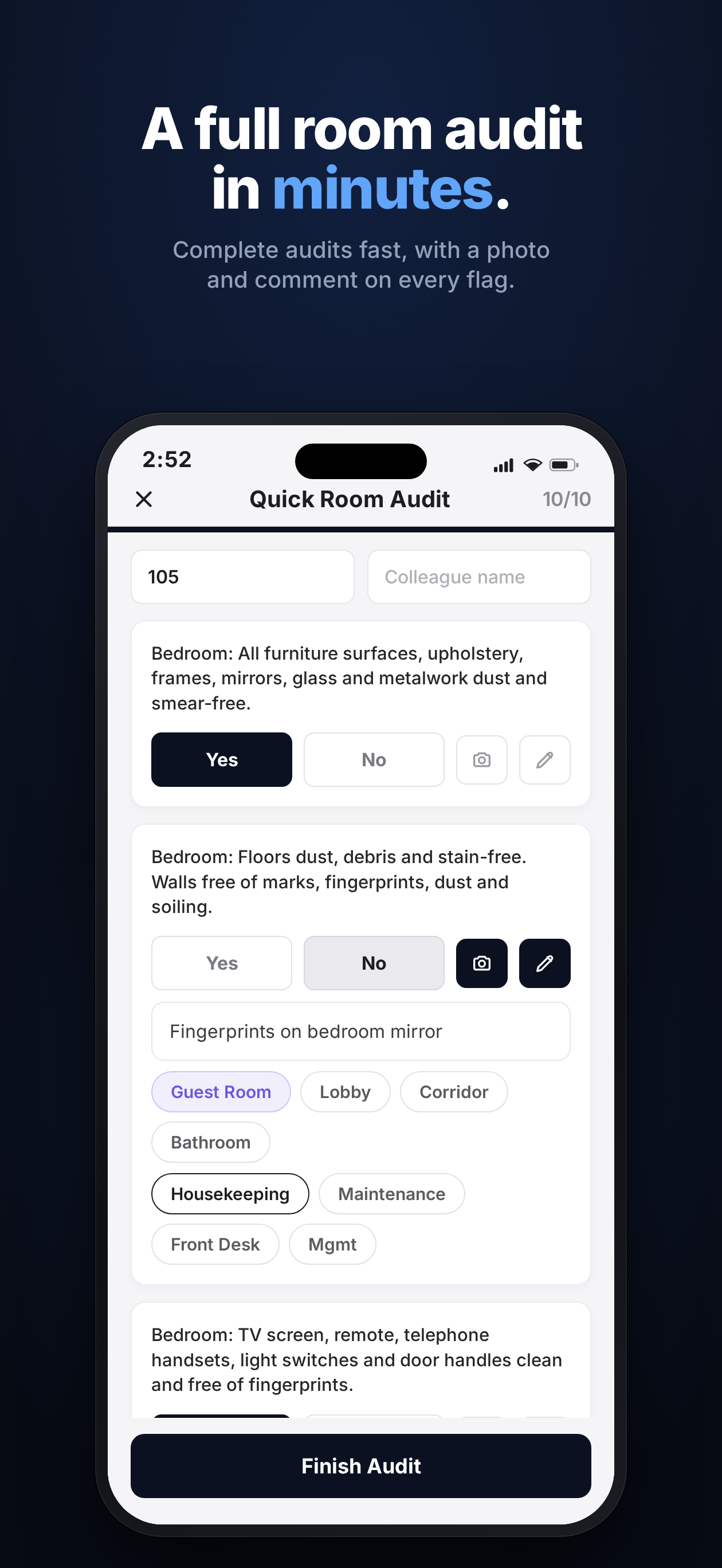 WalkList: Hotel Audits