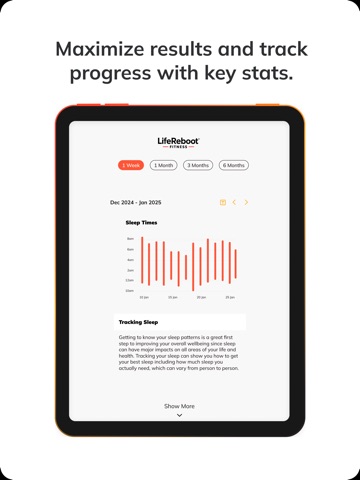 LifeReboot Fitness iPad screenshot