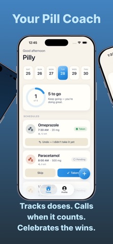 Pill Reminder Call — Pilly iPhone screenshot