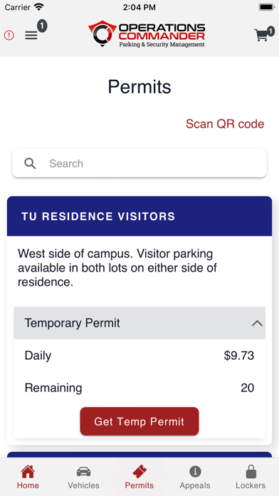 OPS-COM Mobile Parking Screenshot