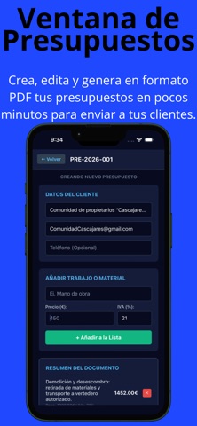 Presupuestos Pro screenshot