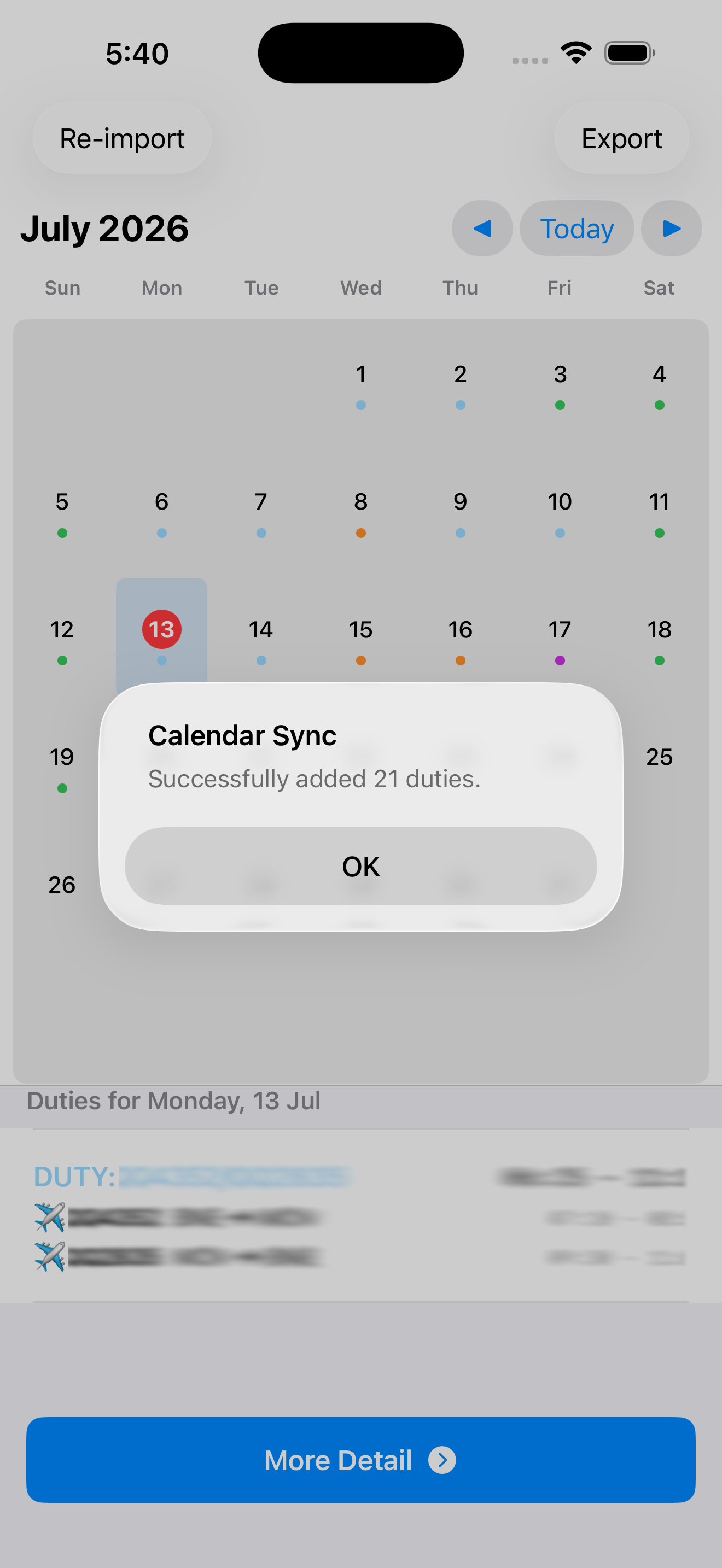 PDF2iCal screenshot 8