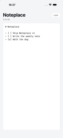 Noteplace - Markdown screenshot 2