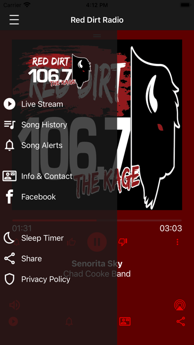 Red Dirt Radio 106.7 The KAGE Screenshot