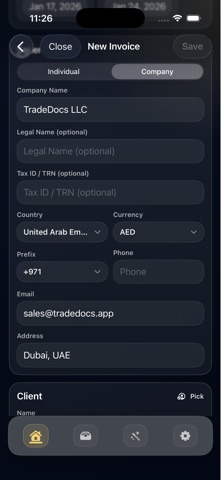 TradeDocs screenshot
