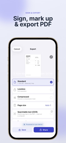 Scanry: PDF Scanner & OCR iPhone screenshot