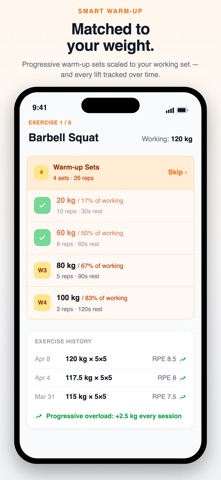 Forte: Strength & Gym Tracker iPhone screenshot