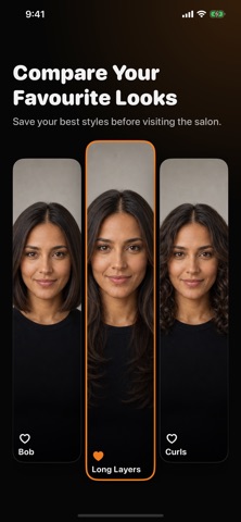 Try on Hairstyles iPhone screenshot