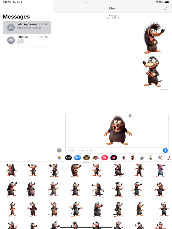 Screenshot #6 pour Mad Mole Stickers