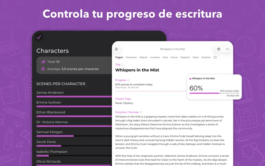 Captura de pantalla de Story Planner: Para Escritores en iPhone 8