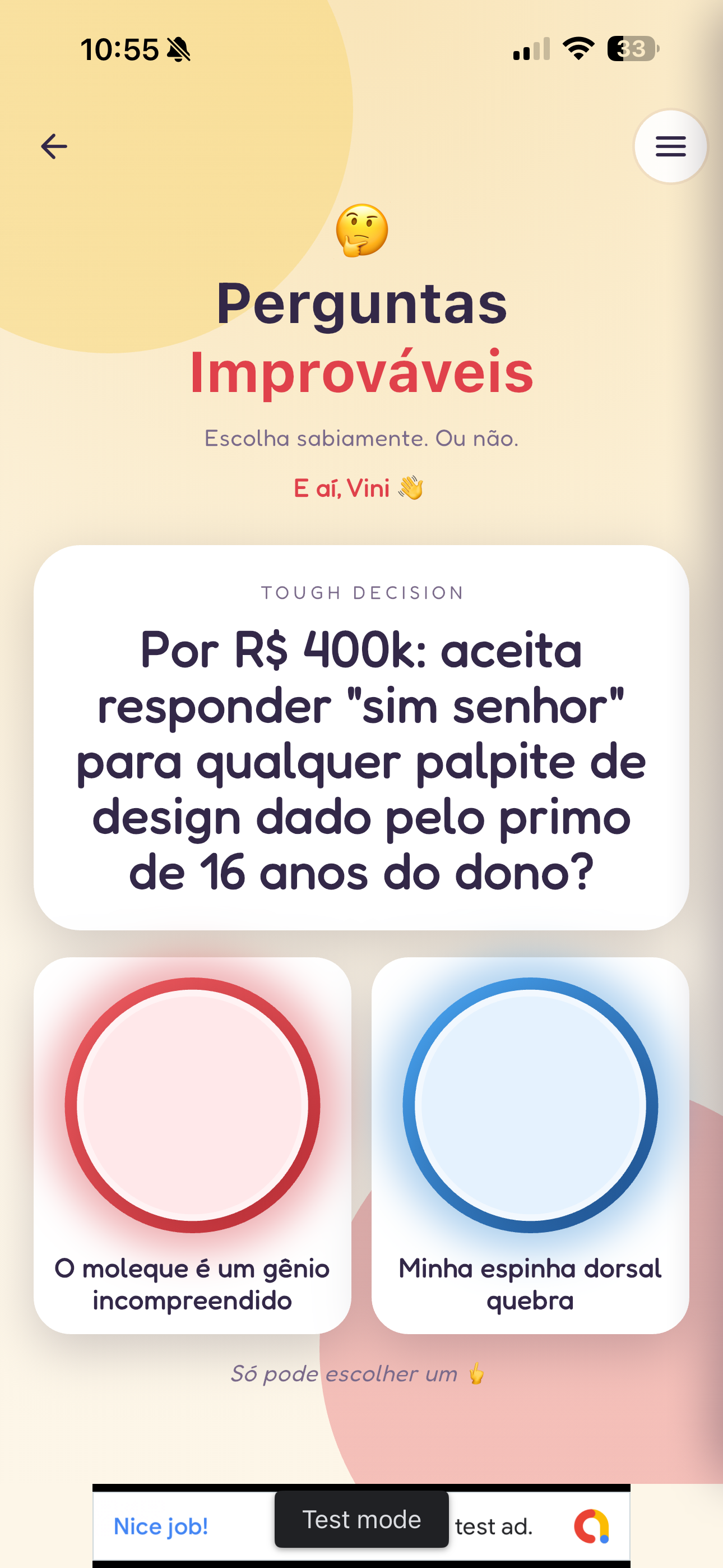 Perguntas Improváveis