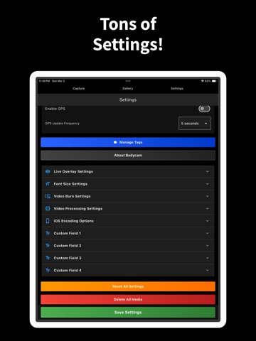 BodyCamApp iPad screenshot