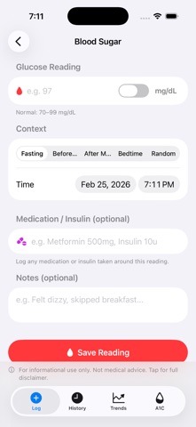 Clinical Codes: Health Tracker screenshot