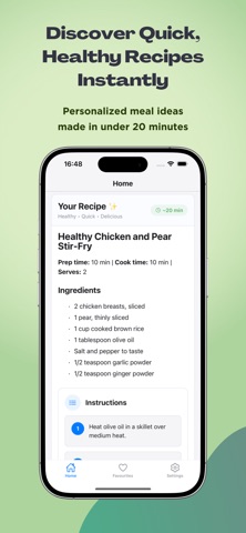 Healthy Recipes in 20 Minutes iPhone screenshot