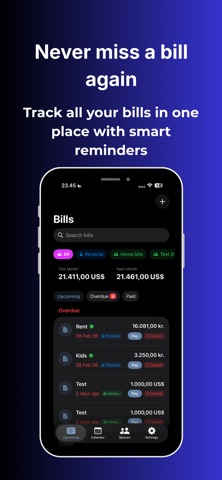 Bill Organizer: Bills & Alerts iPhone screenshot