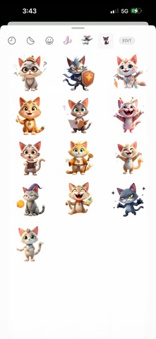 Mystic Cat Stickers iPhone screenshot