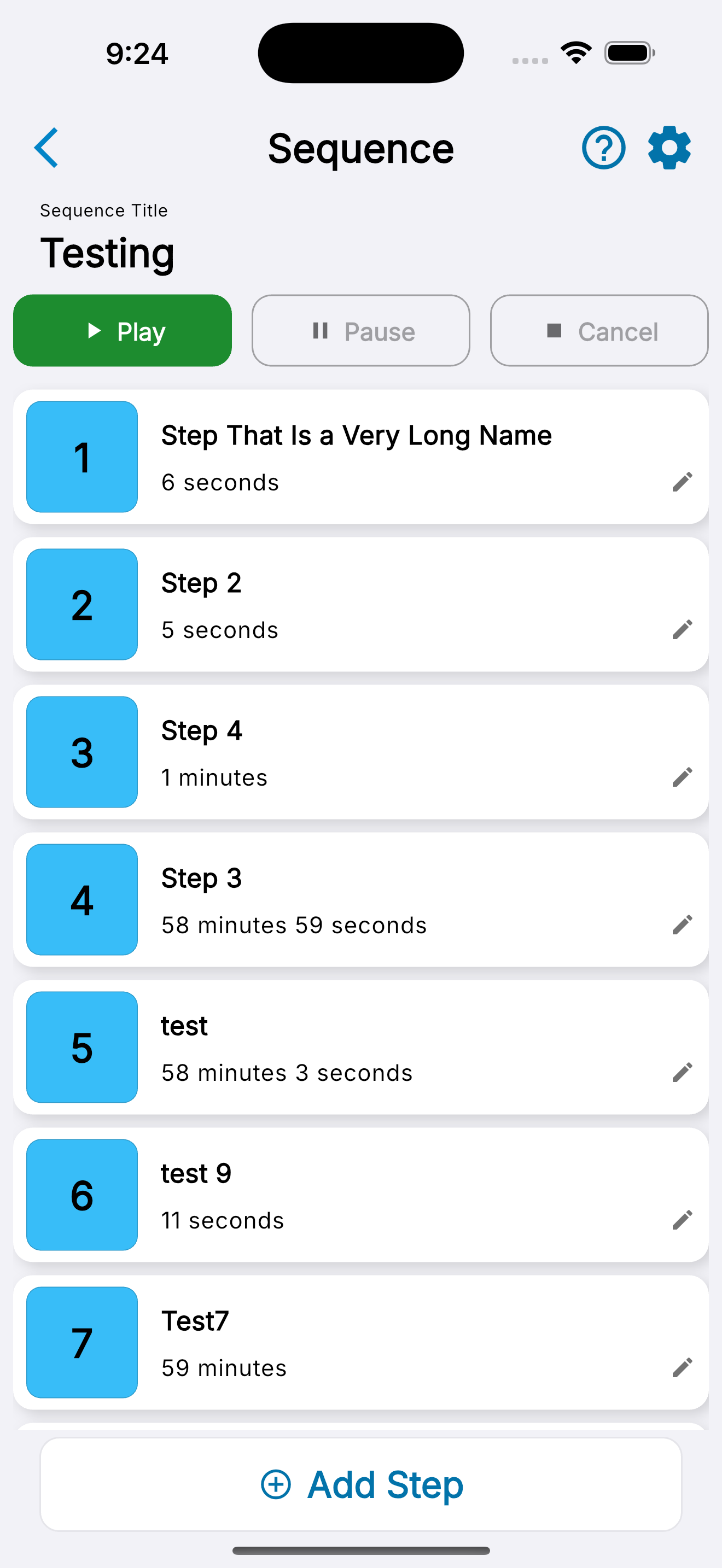 Sequences Timer