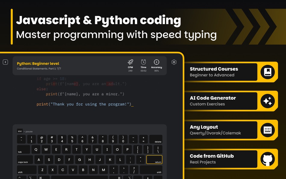 #1. Typing for Developers - Tutor (macOS) 게시자: Proapptive Solutions, LLC