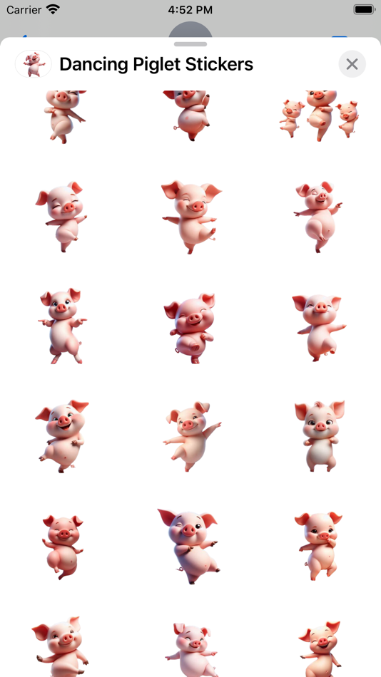 #2. Dancing Piglet Stickers (iOS) 由: Paul Scott