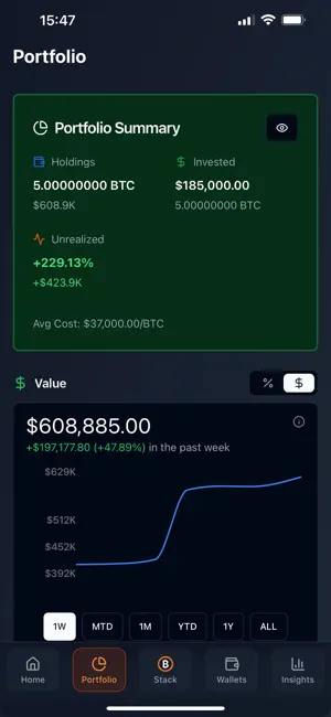 BitWay: Track Your Stack screenshot 4