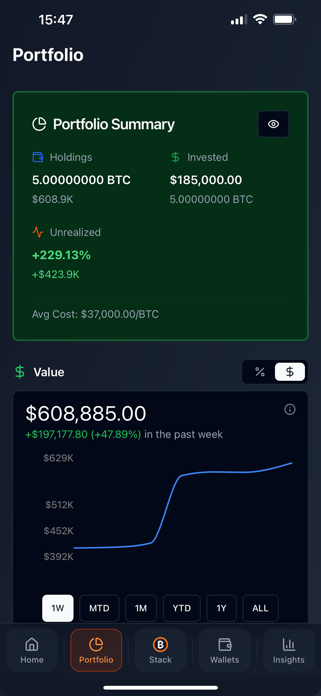 BitWay: Track Your Stack Screenshot 4 of 6