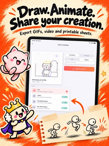 Flip 애니메이션: 2D 그리기 iPad screenshot 8