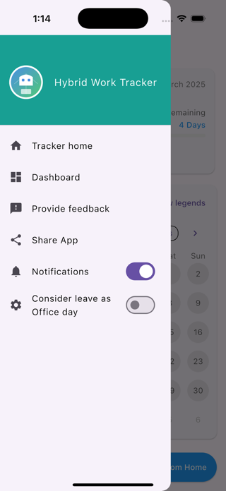 HybridWorkTracker Screenshot 4 of 4
