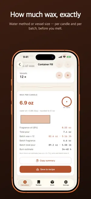 Meltpool: Candle Calculator screenshot 1