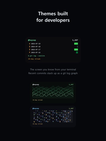 GitGarden: Commit Graph Widget iPad screenshot